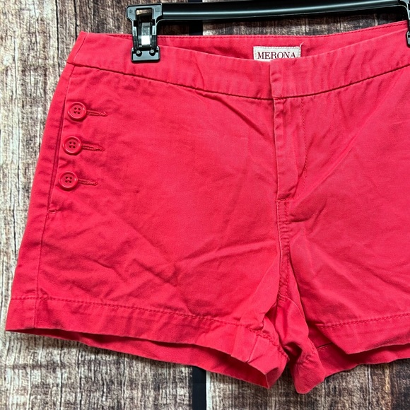 Merona Coral Shorts with Button Accents on Pockets - size 4 - Picture 9 of 11
